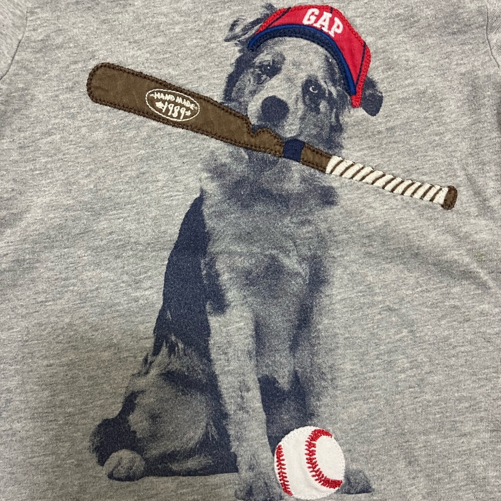 GAP Gray Baseball Dog Kids T-Shirt and Star Wars gap shirt - Picture 3 of 5